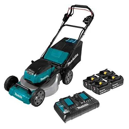 18″36V (18V×2) Brushless Cordless Self- Propelled Commercial Lawn Mower Kit, 4×5.0Ah Batteries