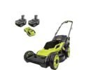Hp 18V Brushless 16 In. Cordless Battery Walk Behind Push Lawn Mower With (2) 4.0Ah Batteries And (1) Charger…