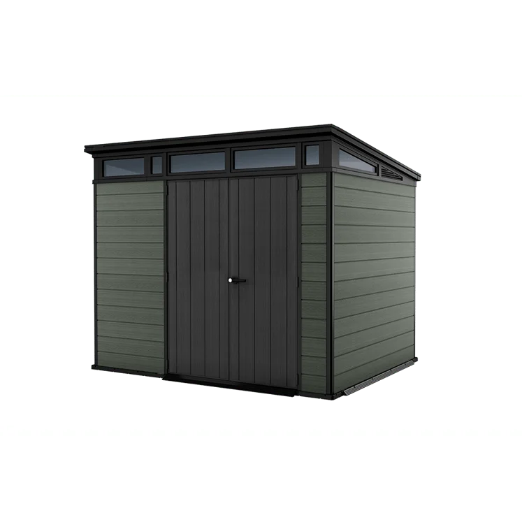 Keter 9x 7 Cortina Heavy Duty Plastic Pent Shed – Dark Green