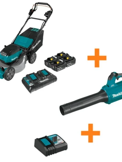 18 Volt X2 (36V) Cordless 21 In. Commercial Lawn Mower Kit & 4 Batteries (5.0Ah) With Bonus 18 Volt…