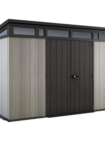 Keter 11x 7 Artisan Heavy Duty Plastic Pent Shed – Grey
