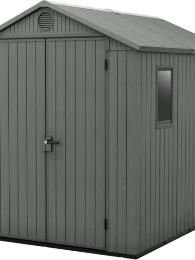 Keter 6×8 Darwin Heavy Duty Plastic Garden Shed – Green