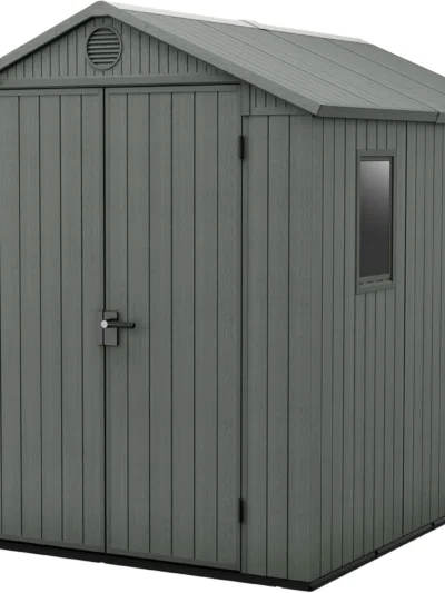 Keter 6×8 Darwin Heavy Duty Plastic Garden Shed – Green